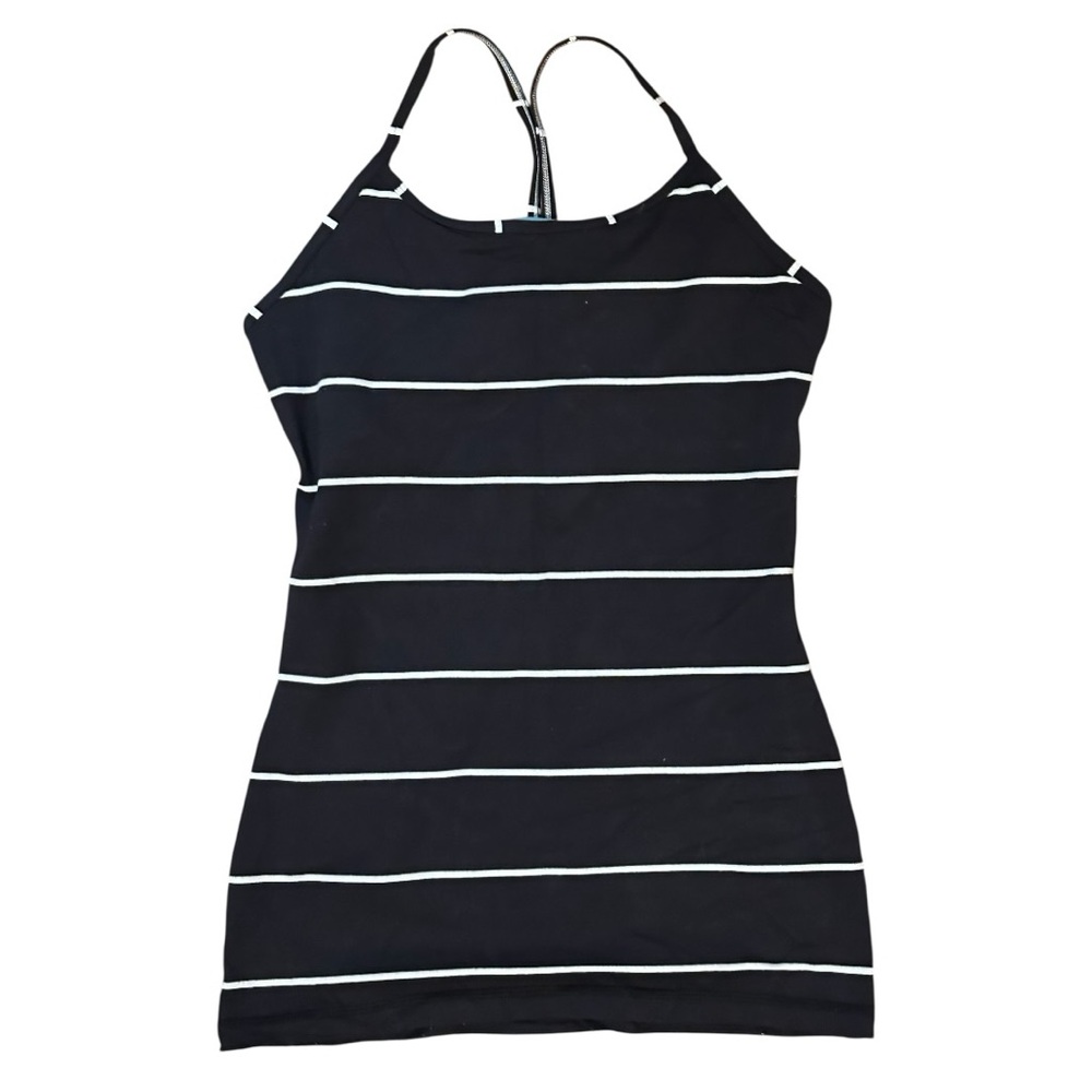 Ivivva by Lululemon Black and White Striped Tank Top Sz 14
